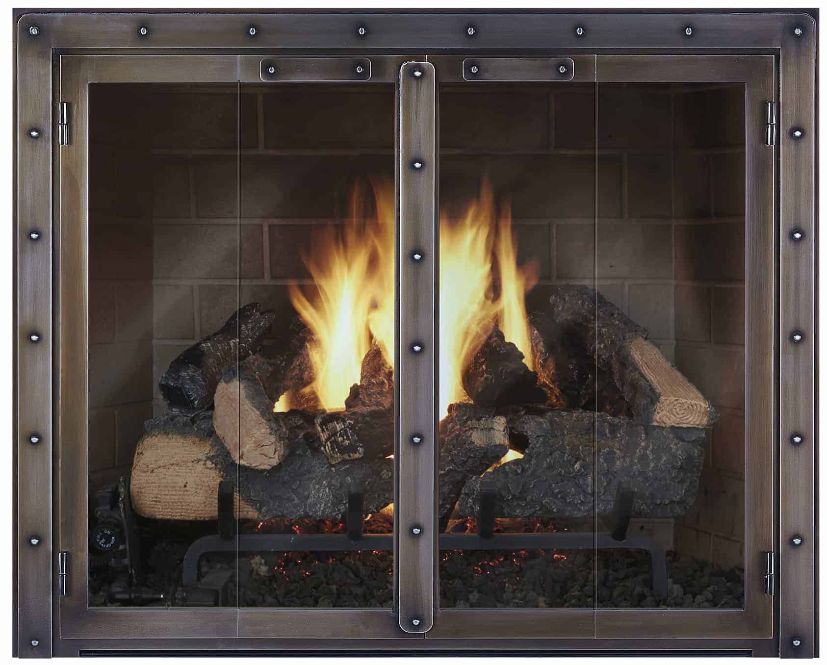 Legend Premier Design Black Rock Fireplace Door