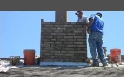 During Chimney Chase Rebuild