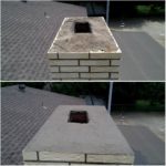 Chimney Before and After Mortar Crown Overlay