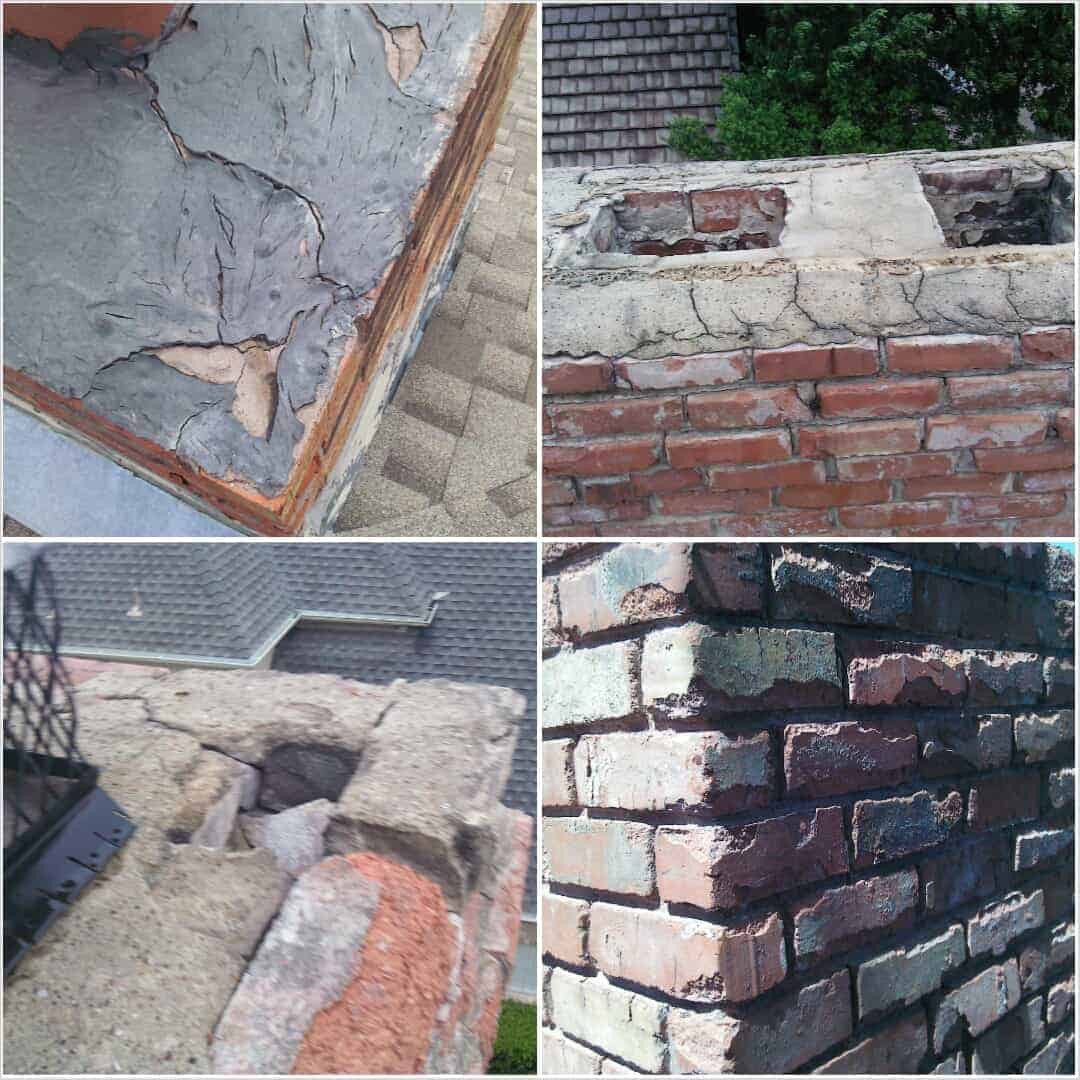 Damaged Brick Before Repairs