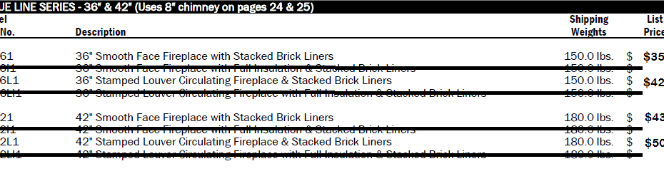 Value Line Series Fireboxes Value Line Series Fireboxes