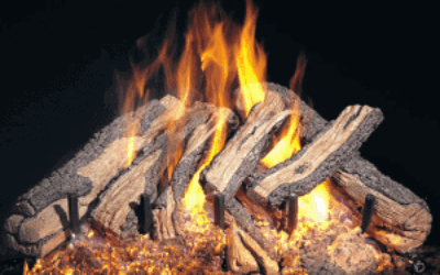 Burning Western Camp Fyre Gas Logs Picture