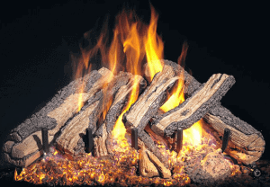 Burning Western Camp Fyre Gas Logs Picture