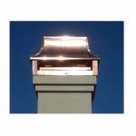 Copper Hayes Bell Shroud on Stucco Chimney