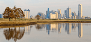 Dallas with Reflection of water