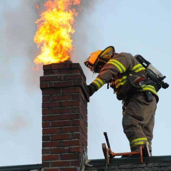 Chimney Fire Being Put Out by Jason Miller