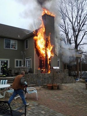 Picture of Fire Burning Apartment