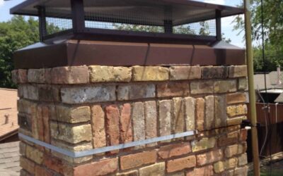 Chimney Cap During Job in Houston, TX