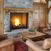 Fireplace Plantation in Living Room