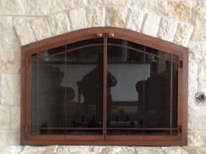 Brown Fireplace Doors