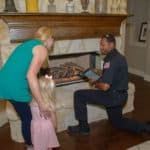 Gas Fireplace Inspection findings being told to homeowner and daughter