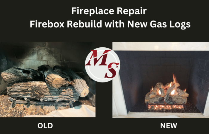Fireplace Repair - Firebox Rebuild Gas Logs