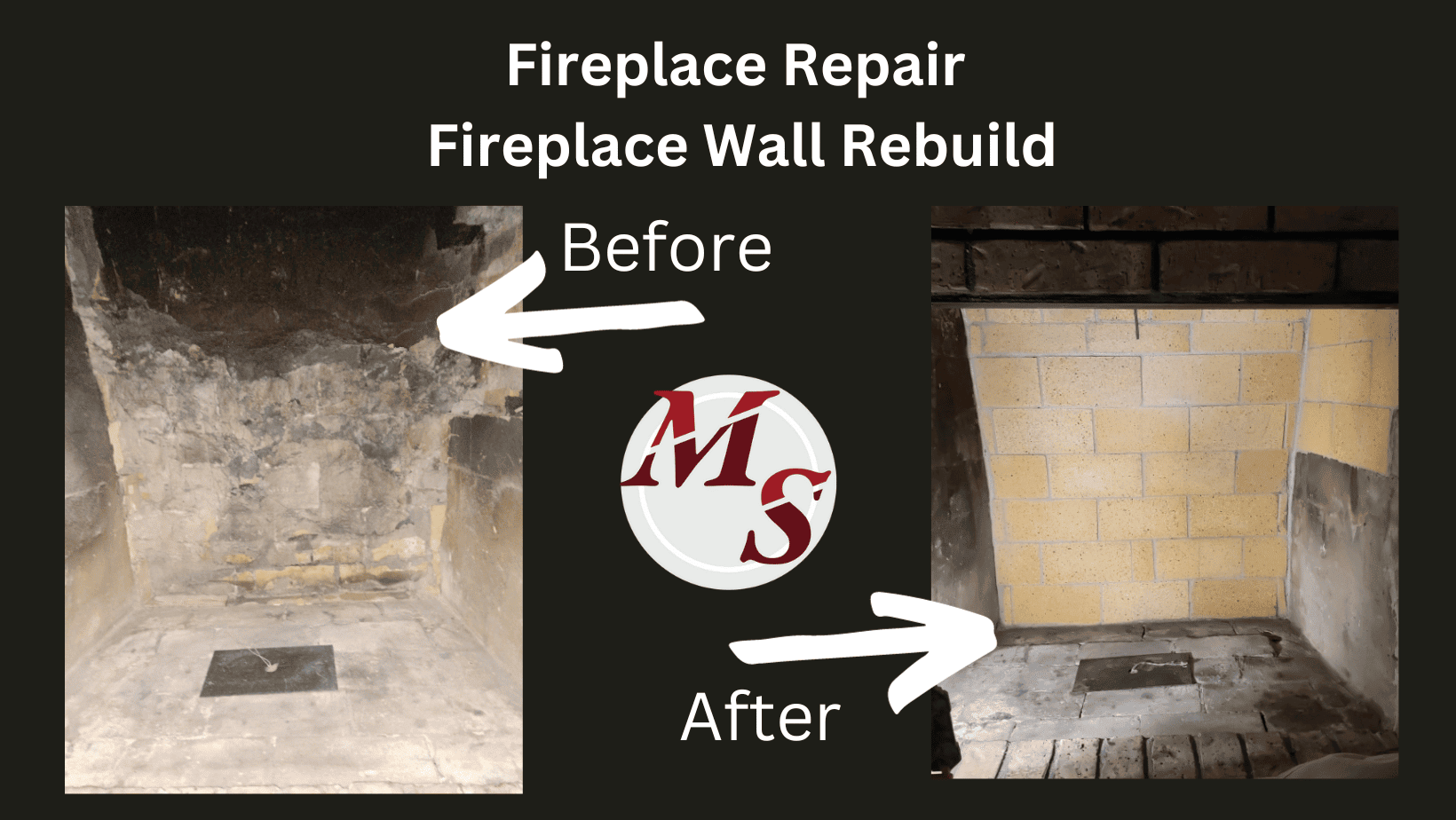 Fireplace Repair Wall Rebuild