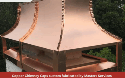 Copper Chimney Caps custom fabricated by Masters Services Chimney & Masonry in Dallas