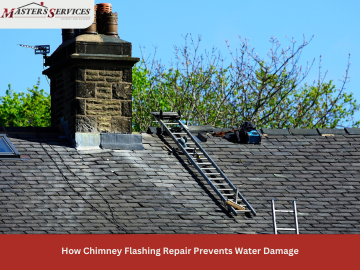 Completed chimney flashing repair by Masters Services in Dallas