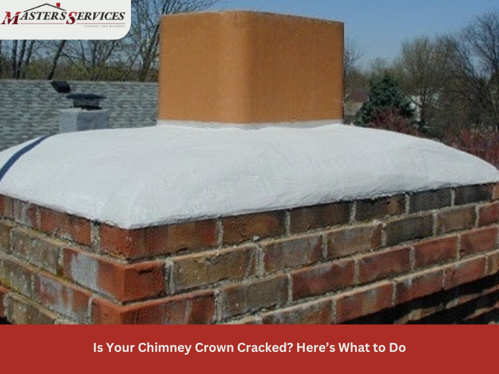 Chimney crown repair by Masters Services Chimney & Masonry, ensuring a well-maintained and protected chimney system.