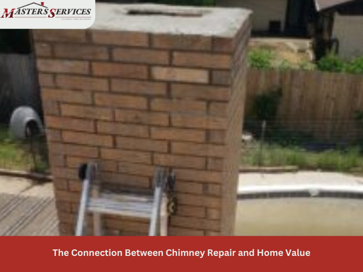 Masters Services Chimney & Masonry performing chimney repair on a residential home.