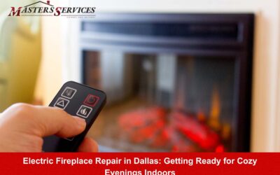 Electric fireplace repair service by Masters Services Chimney & Masonry for Dallas homeowners.