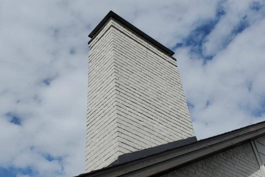 Water damage in an uncapped chimney, highlighting the risks and solutions provided by Masters Services Chimney & Masonry.