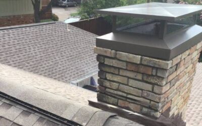 Masters Services Chimney & Masonry technician inspecting a Dallas home for chimney leaks.