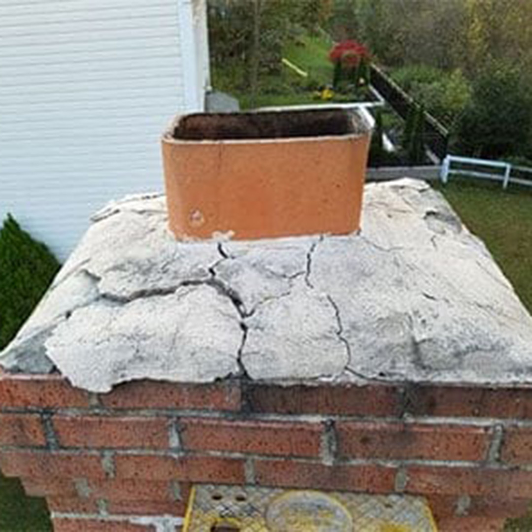 Repairing damaged chimney crowns in Arlington & Dallas, TX
