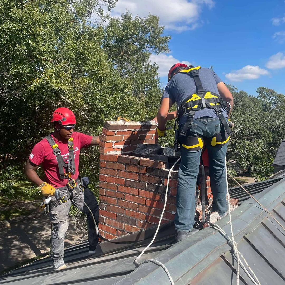 Partial chimney rebuilds in Dallas & Keller, TX