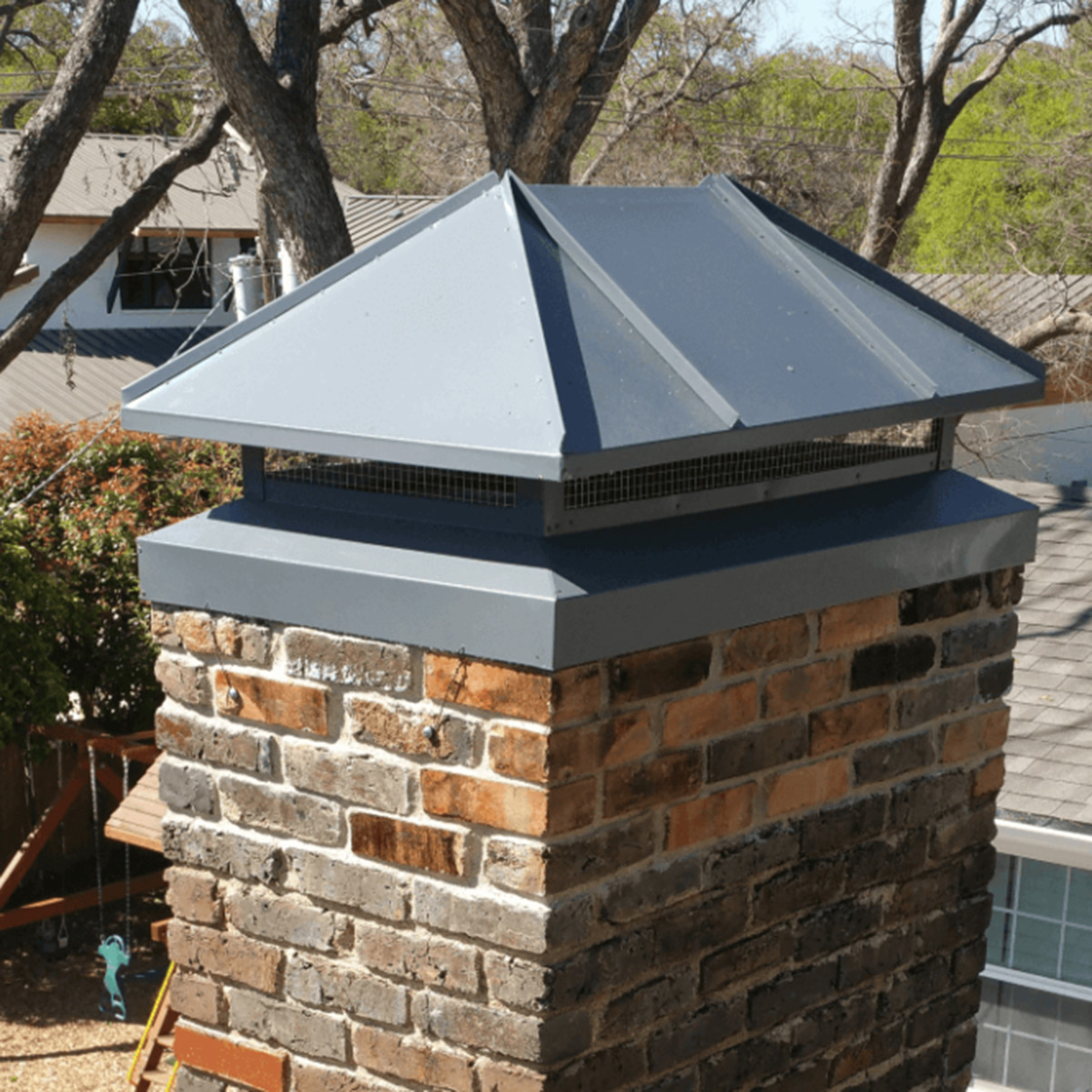 Installing new chimney caps in Richardson & Southlake, TX