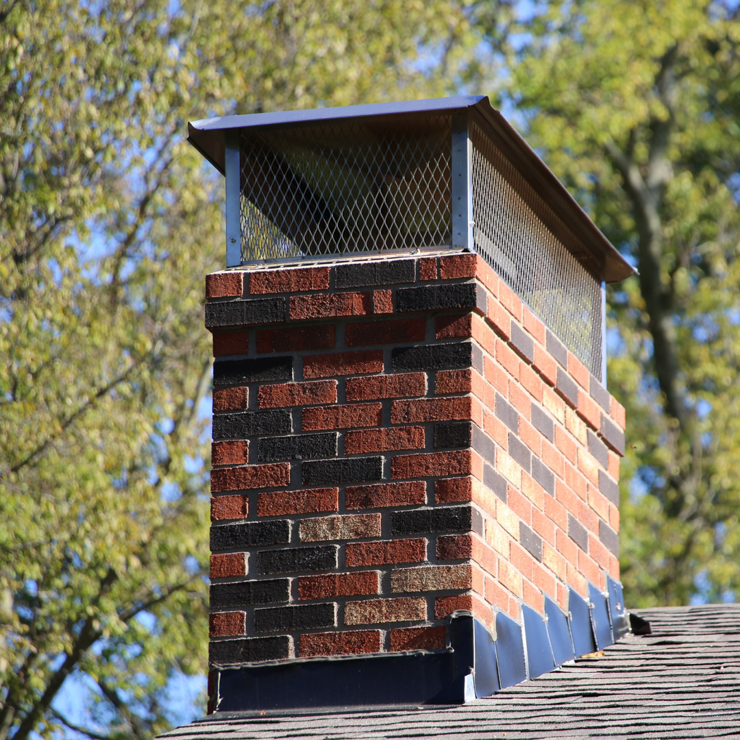 Chimney cap installation in Fort Worth, TX.