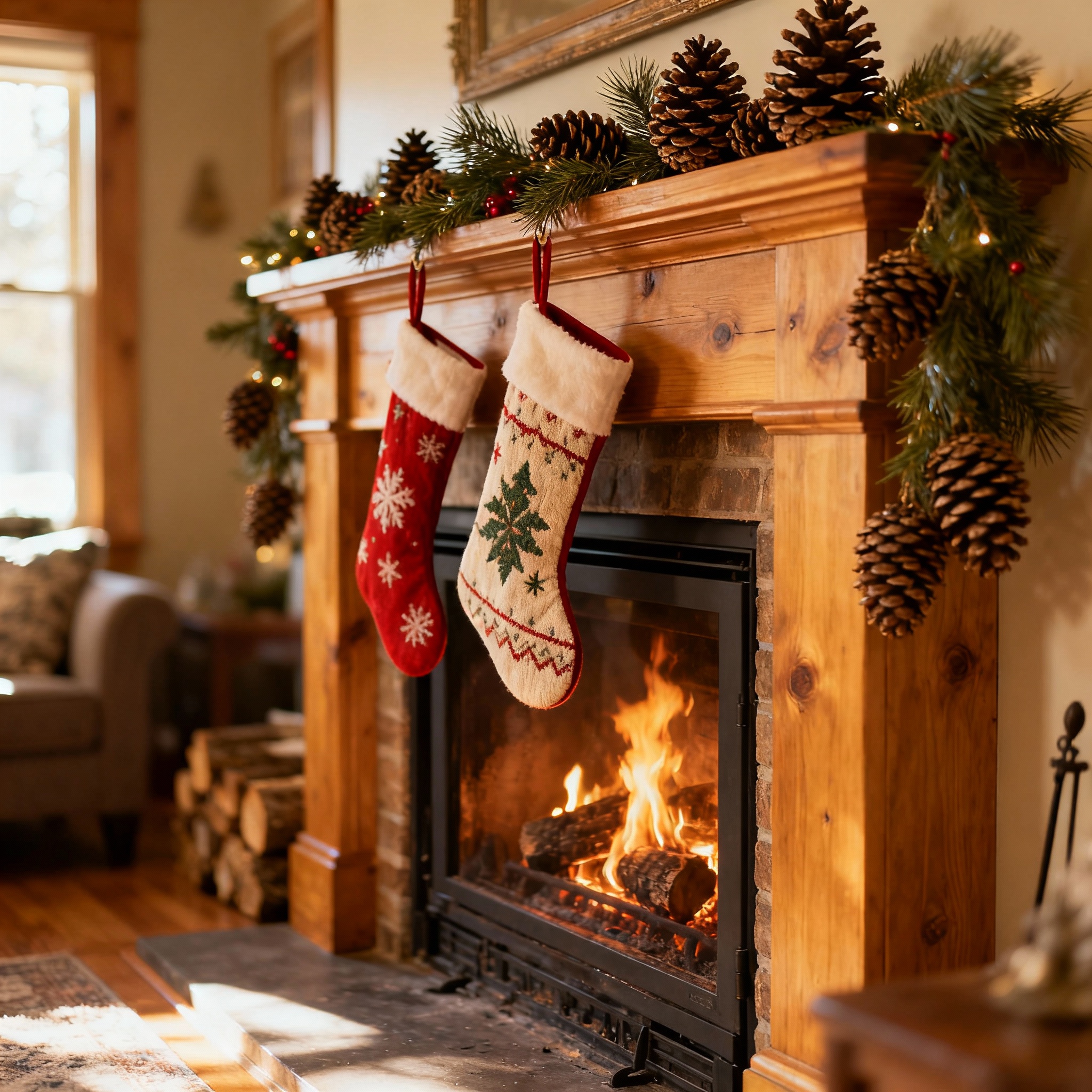 holiday fireplace in Dallas, TX.